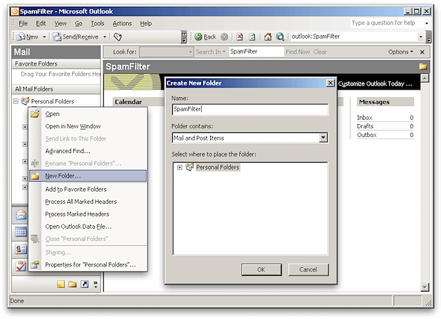 Microsoft Outlook Configuration - Step 1