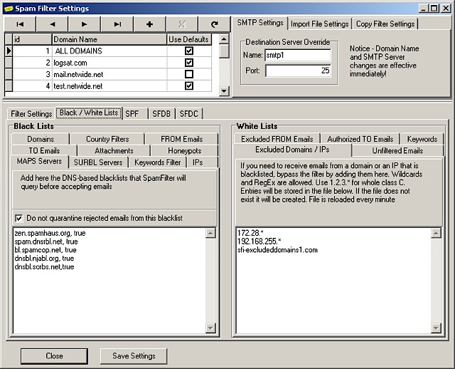 Settings-BW Lists